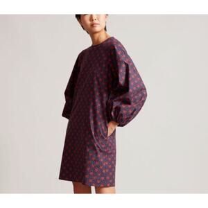 No. 6 Store Balloon Dress French Floral Cotton Babydoll Puff Sleeve Prairie sz 2